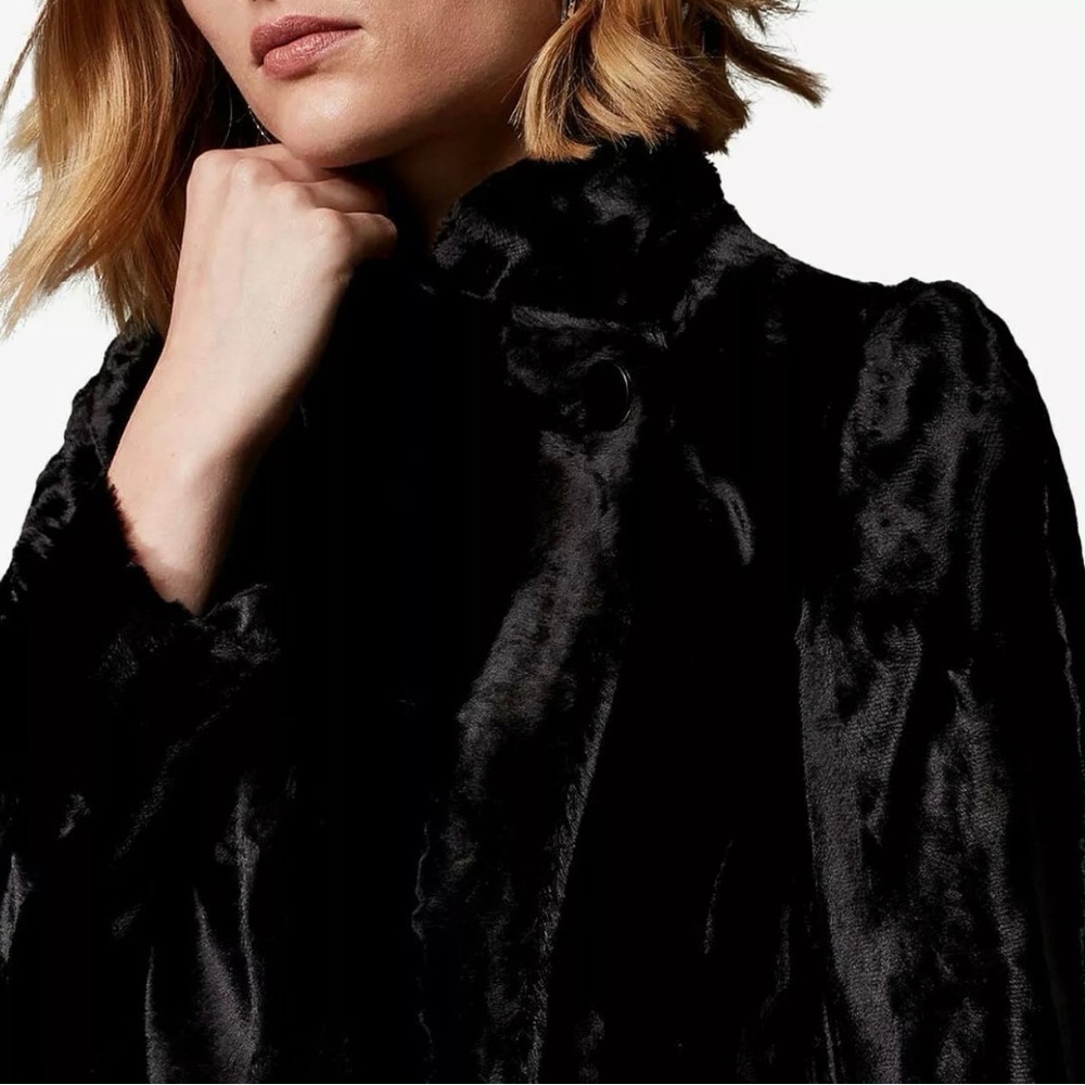 KAREN MILLEN Rare Signature Ponyskin Tailored Buckle Trench Coat - Picture 16 of 16